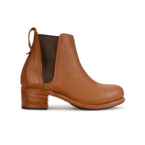 Custom brown leather boots